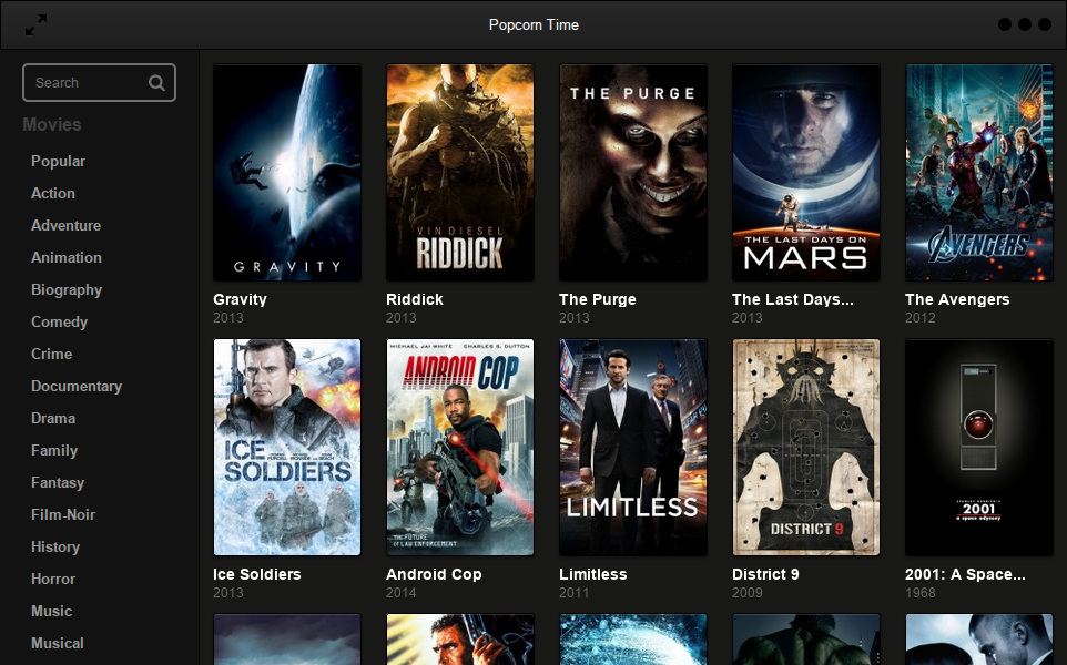 popcorn time screenshot